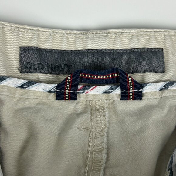 Old Navy Pants Mens 38x31* Khakis‎ Beige Flat Front Baggy Cotton Casual Trousers - Picture 12 of 14